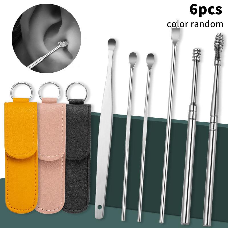 6Pcs/set Ear Cleaner Ear Wax Pickers Stainless Steel Earpick - TikTok ...