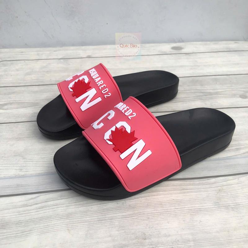 Dép lê ICON LÁ màu hồng màu đen nam nữ size 35-42 dép dẻo nhẹ hợp thời trang DéP Nam Quai Ngang dép dsq Slipper Đế Bằng