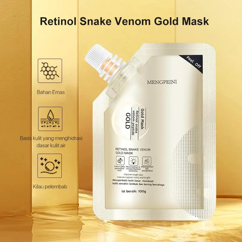 Retinol Snake Venom Gold Masker Wajah Makser Gold Anti Aging & Peremajaan Kulit Serta Melembabkan Semua Jenis Kulit 100gr Kering Kosmetik Kotoran Mawar Perawatan12