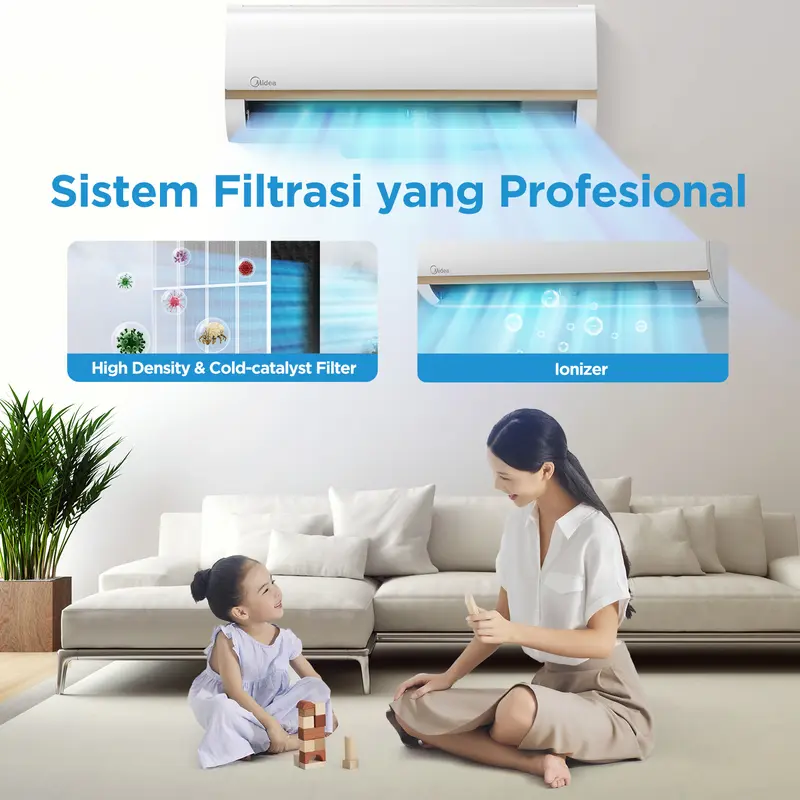 Midea AC Inverter 1 PK MSIAF-09CRDN2X (Unit Indoor & Outdoor) [Fast Cooling], [IECO MODE], [Electricity Saving], [5+10 tahun warranty] 7