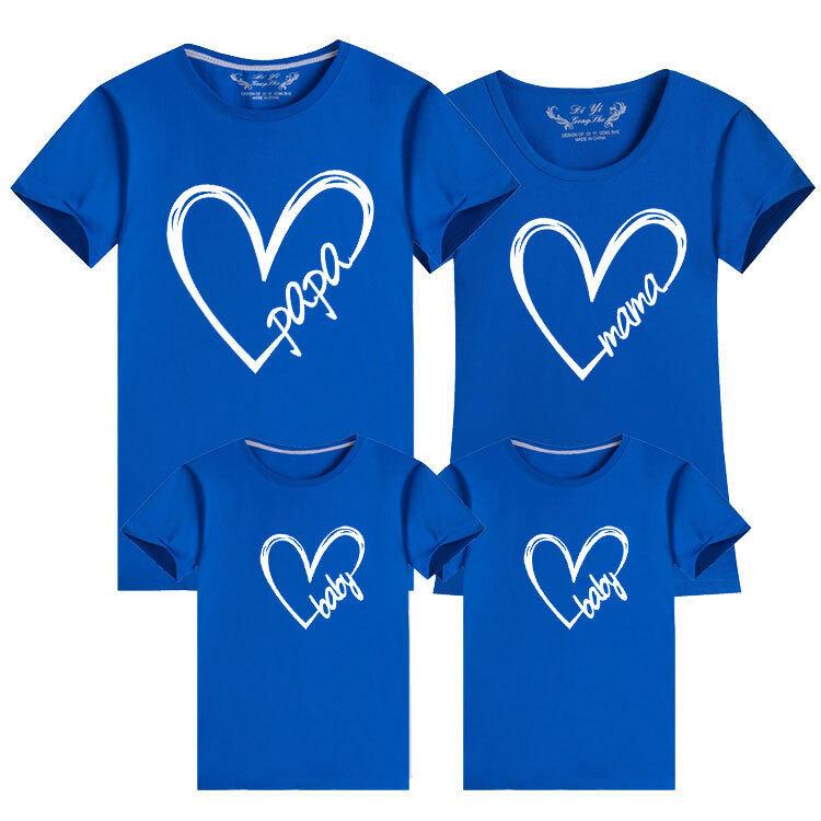 Product Introduction of 2025 Valentine'S Day Gift Giving Couple Dress Cartoon Pattern Eternal Love Printed T-Shirt Family Set/Couple Set Short Sleeve T-Shirt 20