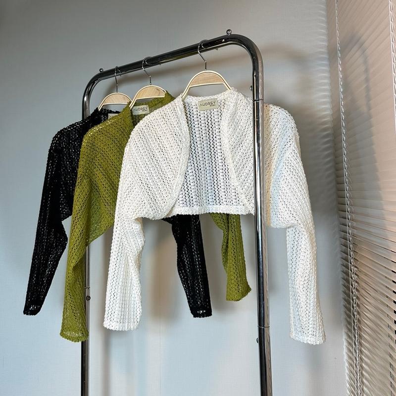 Áo khoác cardigan đen/trắng/xanh bơ Top Nữ_ORIMI Women