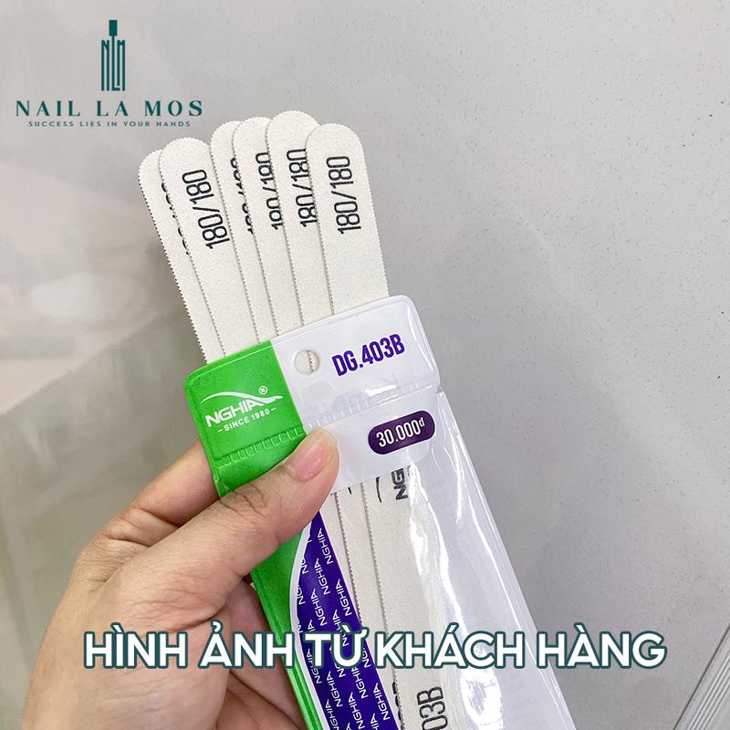 Dũa móng tay Kềm Nghĩa DG403A DG403B chính hãng - Dũa giấy vỉ nhựa cao cấp chuyên dụng làm nail (6 chiếc/vỉ) 9