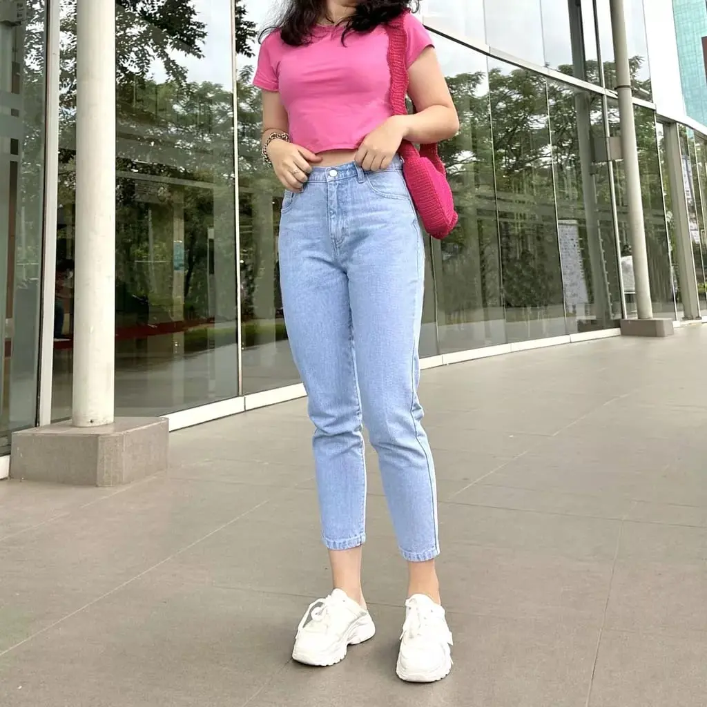 celana Boyfrend jeans panjang wanita fariasi model korea jeans wanita