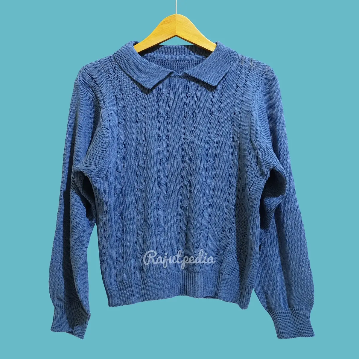 Sweater Blouse Rajut Wanita Kepang Cable Long Sleeve Blouse Rajut Korean Style 2023 Knitwear Baju Atasan Tangan Panjang