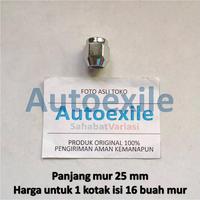 Gambar Mur Roda Racing Fujita Panjang 25mm Kunci 21 M12x1.5 Drat Lug Nut untuk Velg Besi Mobil Avanza - Silver dari Autoexile Kota Medan 2 Tokopedia