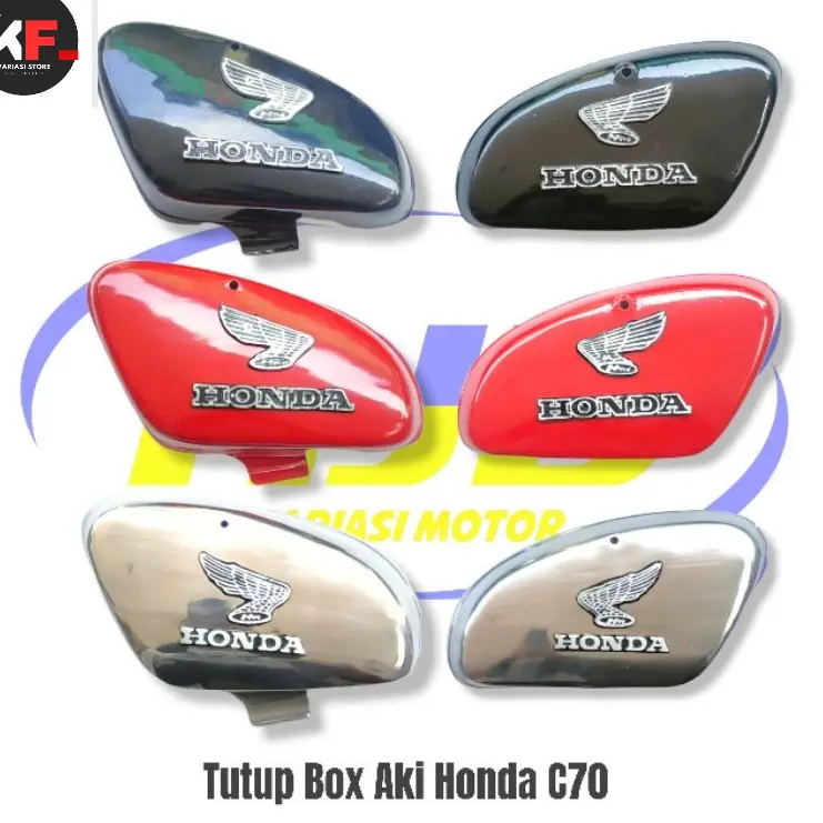 Tutup Aki Box Aki Tempong Tepong Cover Accu Honda c70 C 70 Sepasang Alumunium High Quality