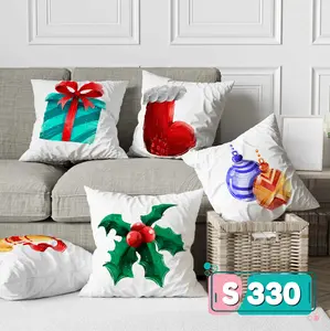 Sarung bantal sofa kursi S330 Motif Natal Dekorasi Natal Cantik Aesthetic Minimalis Ide Hadiah Natal Bantal Sofa Nyaman halus adem ukuran 40x40 30x30 best seller minimalis bermotif print set velvet premium lembut mewah Gratis Ongkir COD promo
