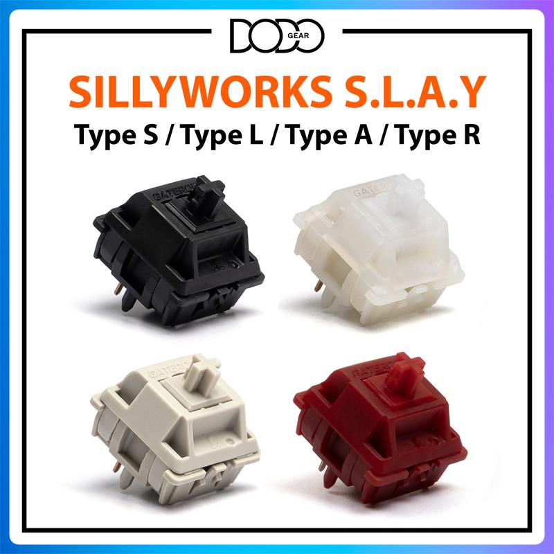 Switch Sillyworks Gateron SLAY 5 PIN Linear Tactile công tắc bàn phím Switch Sillyworks Type S L A R DoDo Gear