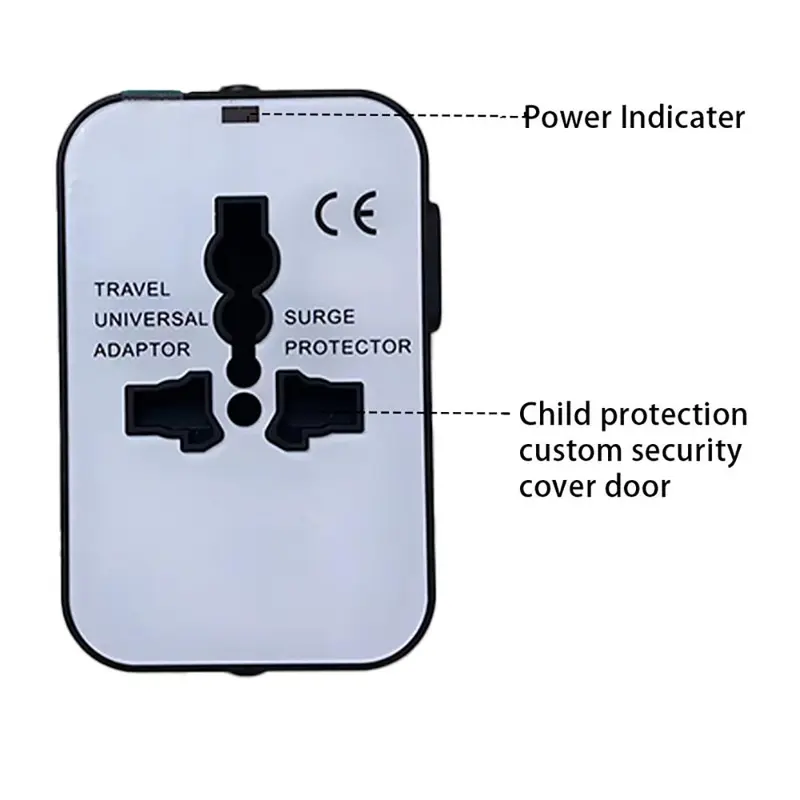 Plug Converter, Durable Socket Converter for Smartphone, Worldwide Charging Adapter for Home Office, Portable Charger, Electronic Devices for Cellphone, Electrical Sockets, Traveling Gadgets, Reliable 8