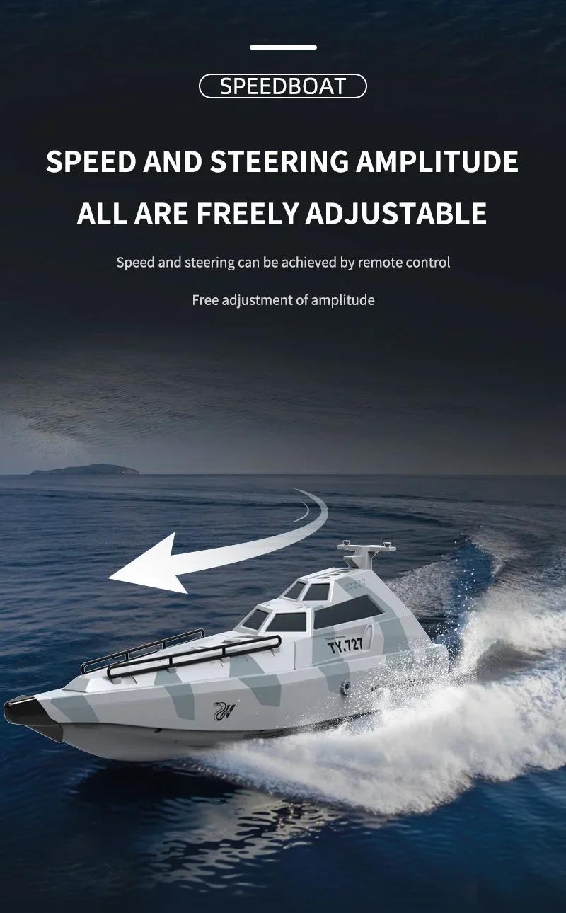 Product Introduction of 2.4GHz TY727 RC TURBOJET PUMP High-Speed Remote Control Jet Boat Low Battery Alarm Function adult Children Toy Gift 4