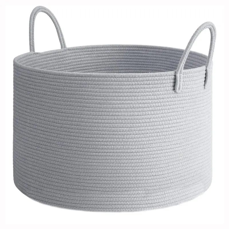 Large Capacity Clothes Basket with Handle, Summer Foldable Laundry Basket, Bathroom Accessories, Storage Basket for Home Laundry Room, Bedroom, Living Room 6