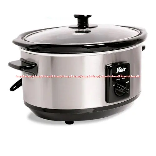 Kris Slow Cooker 3.5Liter Warna Silver Pemasak lambat Memiliki Tombol  Dapat Digunakan Mengatur Suhucrock Pot Krischer 3.5 L 5