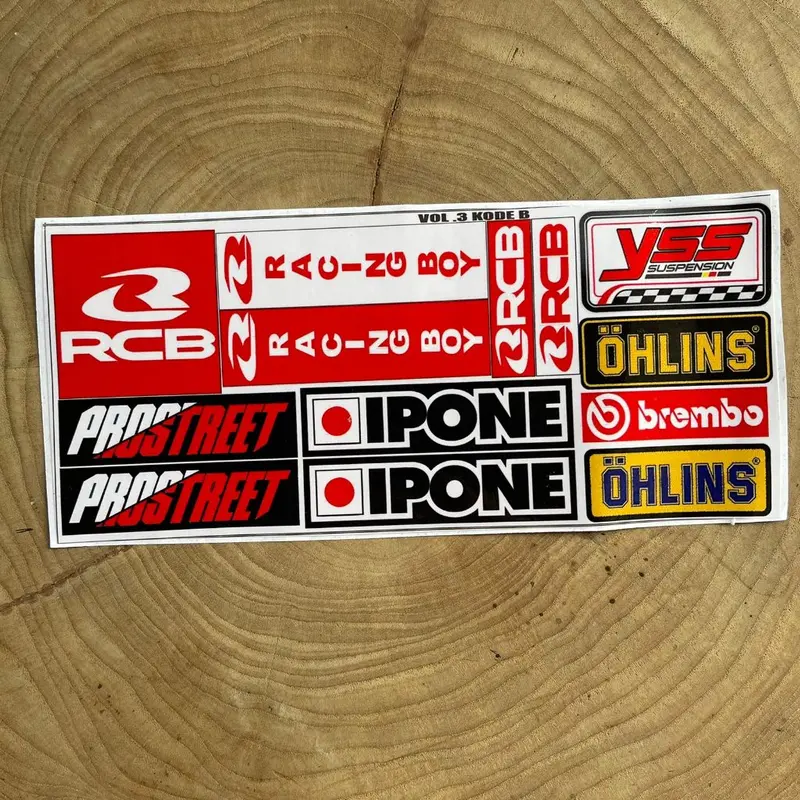 Sticker Pack Racing Stiker Motor harga perlembar sudah laminasi anti gores tahan air 8