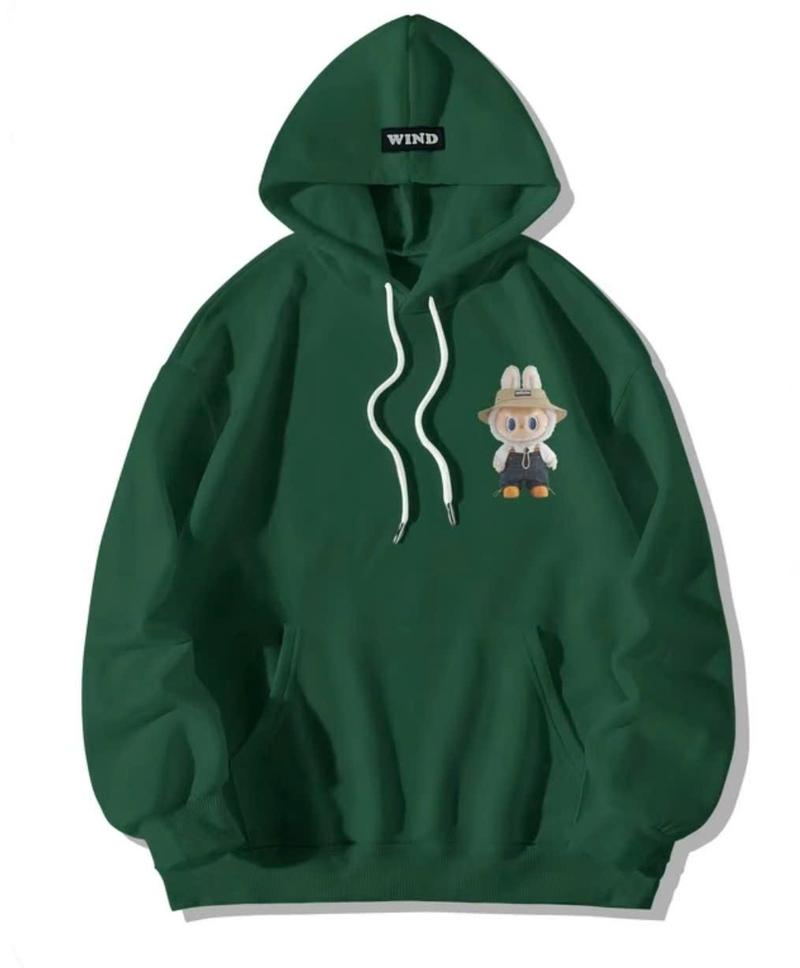 Product Introduction of ÁO HOODIE LABUBU 4  ,CHẤT NỈ DẦY DẶN,MŨ 2LỚP NAM NỮ Menswear cotong dài tay có túi bụng và dây mũ 5
