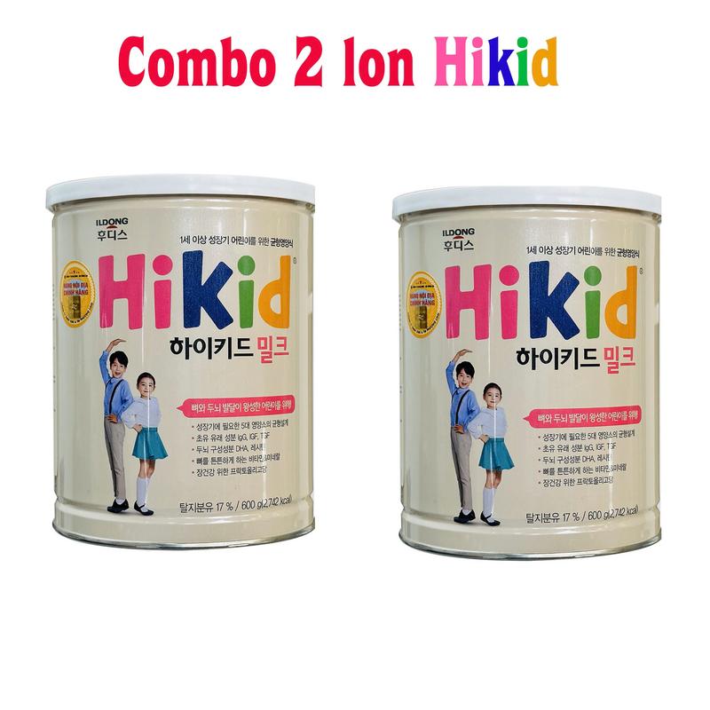 COmbo 2 Lon Sữa Hikid Hàn Quốc phát triển chiều cao cho bé (có tem phụ)