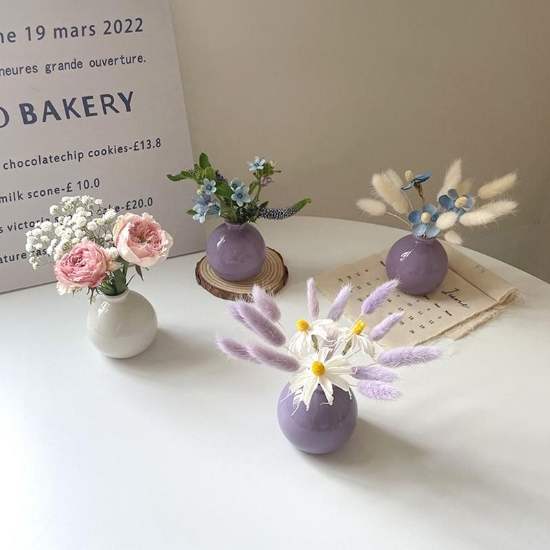 Bình Hoa Mini, Phong Cách Ins, Gốm Sứ Bắc Âu, Chai Hoa, Đồ Trang Trí Để Bàn Sáng Tạo, Trang Trí Nhà Cửa