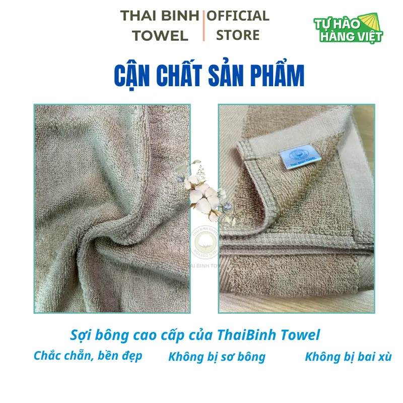 COMBO 5 Khăn Gội Đầu 35x100cm siêu dày xuất Nhật dư THAI BINH TOWEL Cotton 100% Mềm Mại Siêu Thấm Hút Không Xù Bông BXN Nhà Tắm Khăn Tắm khan khănhut  nuoc 2