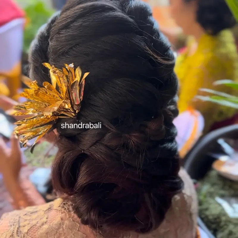Cucuk Tusuk Konde Bunga Mas Sandat Miranti Hairdo Rambut Penari Wedding Nganten Pengantin Adat Sanggul Bali 1