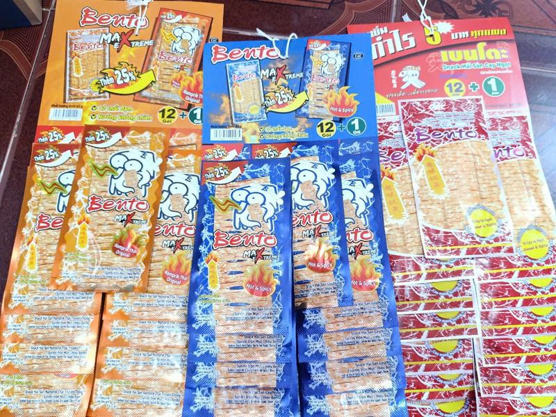 Mix 3 Vị _ Combo 3 Dây Mực Bento 4g Mỗi Dây 13 Gói