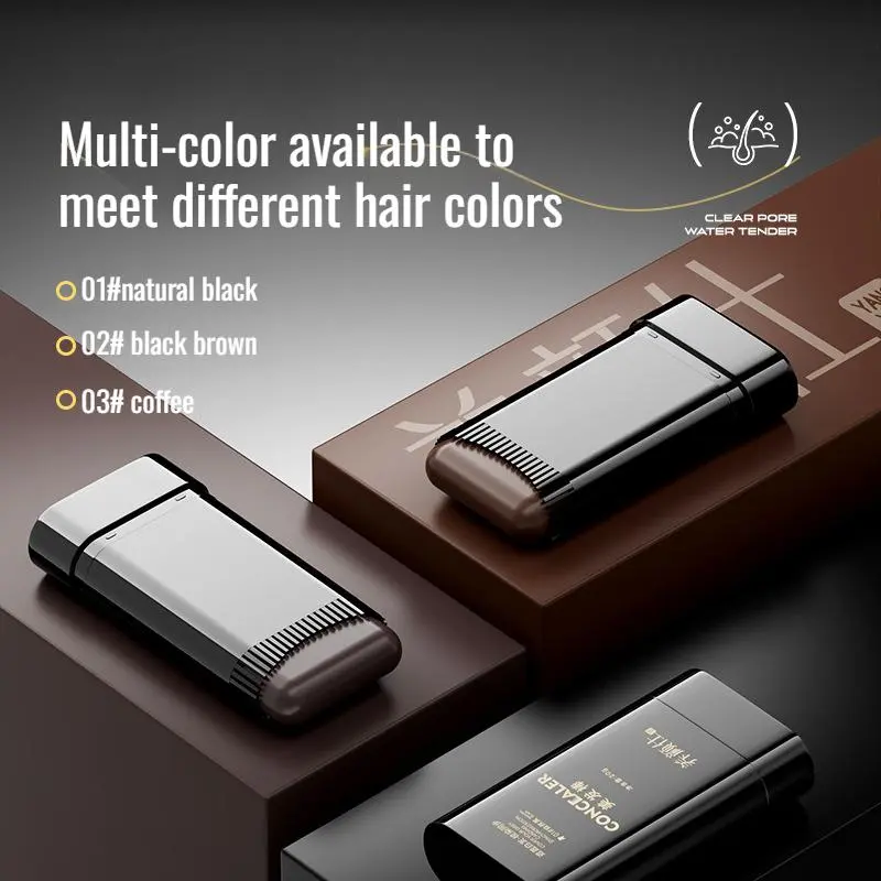 Disposable Hair Stick Hair Cream Covering Gray Hair Natural Toothed Comb Hair Stick Does Not Hu 【Waterproof/sweatproof】Hair dye stick Hair dye stick with natural tooth combrt Hair Haircare Coffee