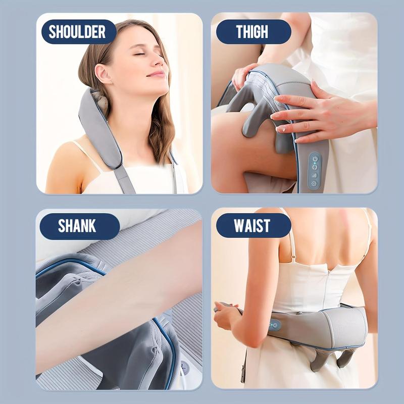 Electric U-shaped Multi-function Neck & Shoulder Massager, Cervical Back Muscle Relaxing Massage Shawl, Personal Care Appliances for Men & Women, Stocking Fillers Gift 9
