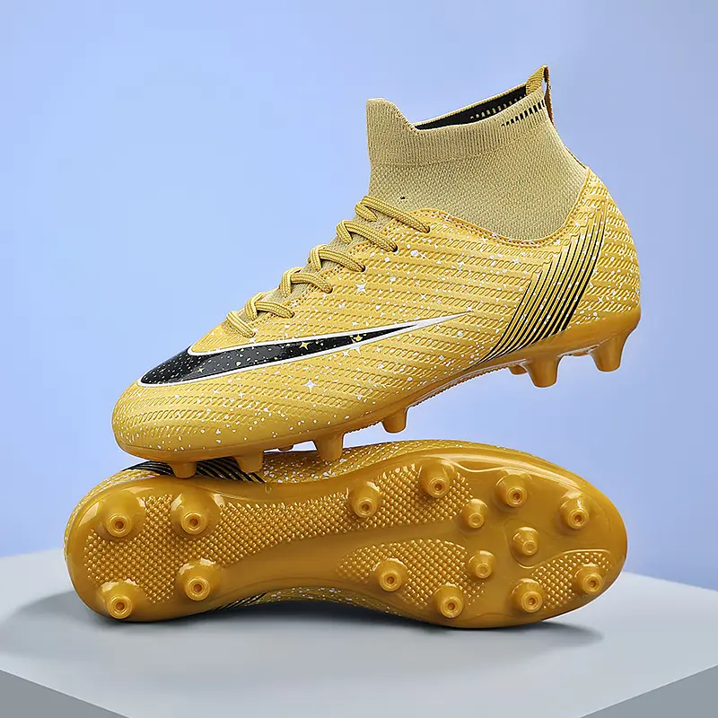 Fustal！31-46 Ready Unisex Plus Size Training Football Shoes Fashion All-terrain Football Shoes Wide Last Soccer Shoes