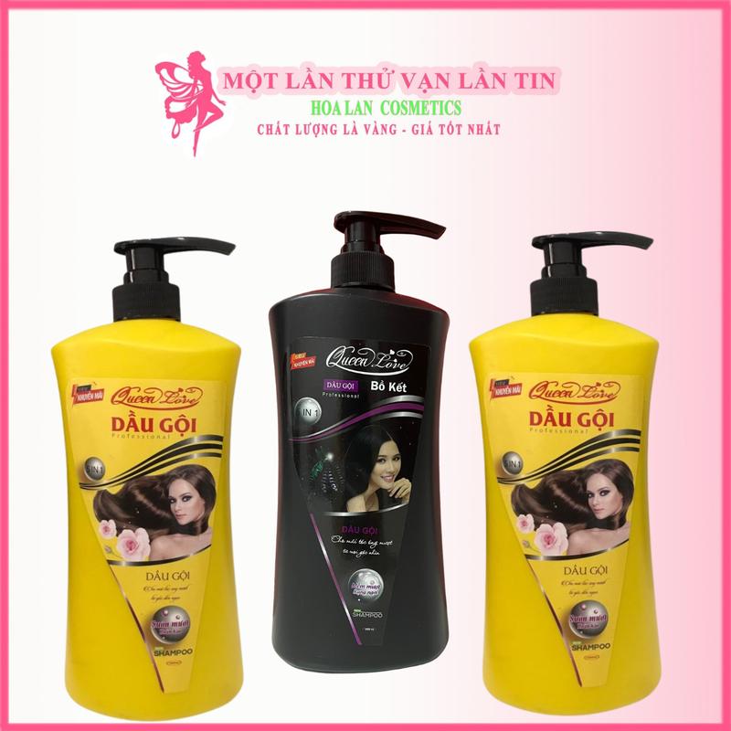   combo 3 chai Dầu gội đầu LÙN 1000ml tinh chất Bồ kết & sả chanh Chăm Sóc Tóc Dưỡng Tóc 