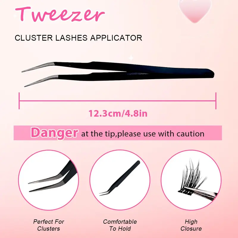 Self Adhesive False Eyelash, Natural Look Fake Eyelash for Extensions, Eye Makeup Product, Professional Eye Makeup Accessories, Cosmetic, False Eyelashes Set, Eyelash Extension Kit, DIY Eyelash Extensions, DIY Eyelash Clusters, Individual Eyelash Bundles 6