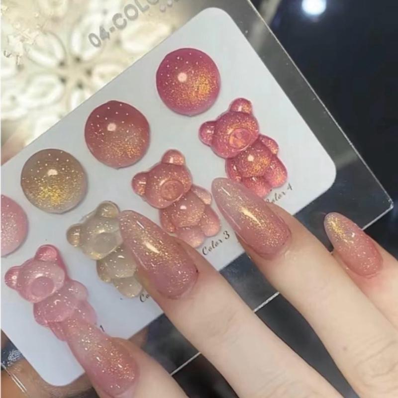 Set Sơn Gel thạch Hồng 4 chai MILAN tặng kèm bảng màu làm nail