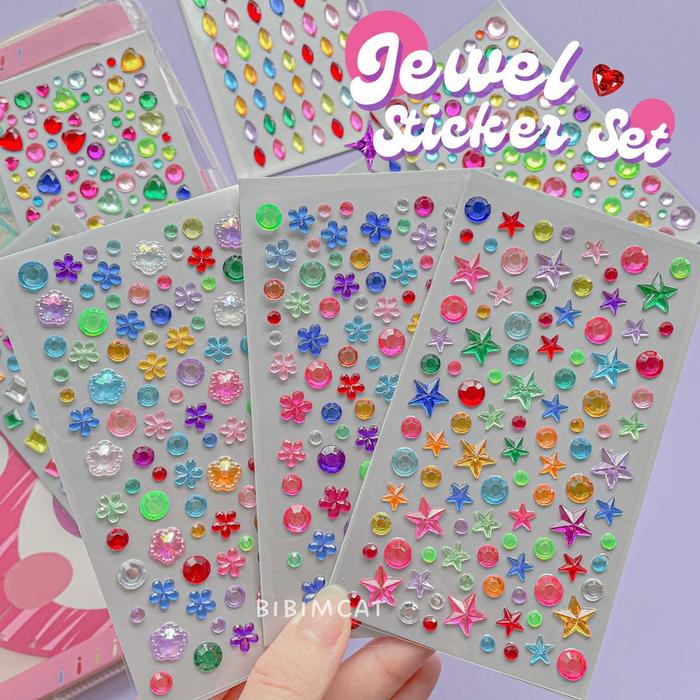 Gambar (1 SET) Sticker Deco Timbul 3D Jewel isi 8 lembar / Crystal Stiker Anak HP dari bibimcat Kota Administrasi Jakarta Barat Tokopedia
