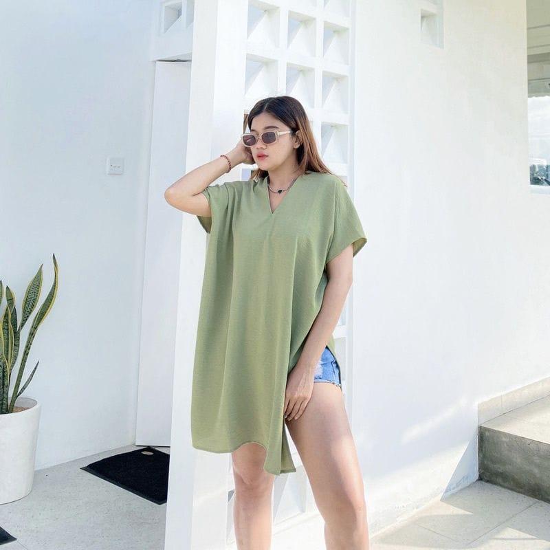 LONG TOP SQUARE CRINKEL AIRPLOW LONG TOP ATASAN WANITA 2