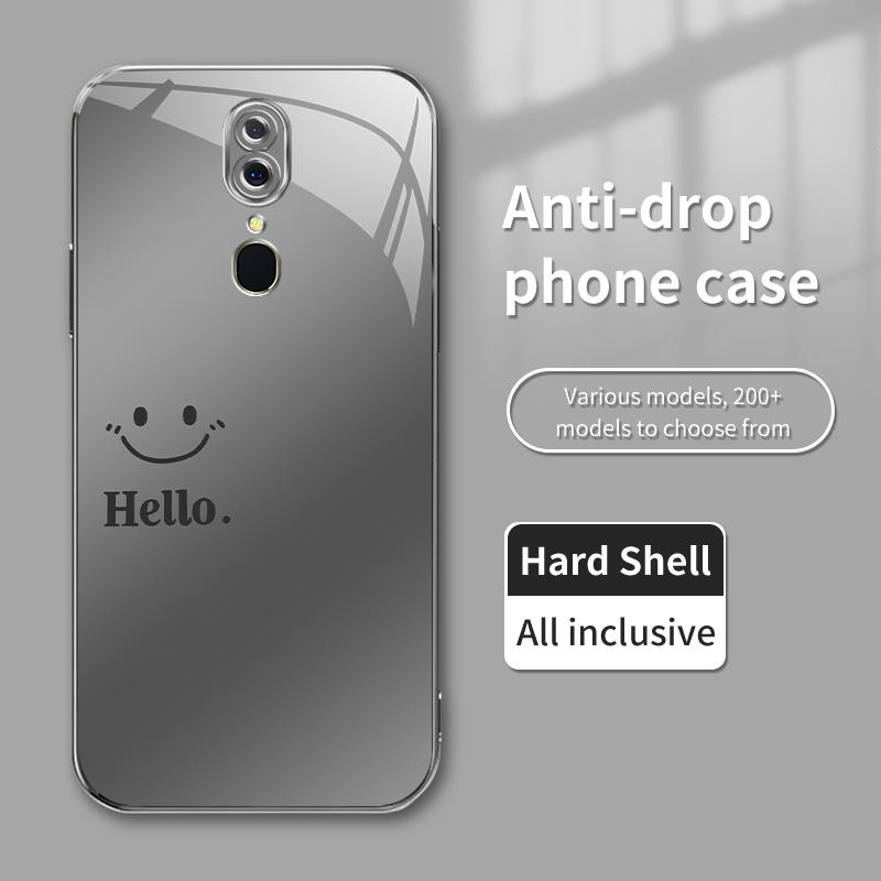 Ốp Điện Thoại Di Động Thích Hợp Cho OPPO F11, Giá Cả Phải Chăng, Thiết Kế Đơn Giản Và Sáng Tạo, Với Thiết Kế Mặt Cười, Thời Trang, Chất Liệu Kính Chống Sốc Cao Cấp, HP