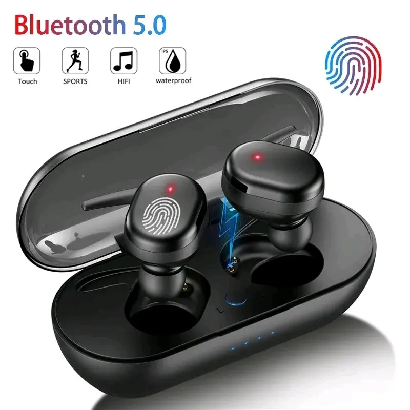 Headset Bluetooth Full Bass Y30 Headphone Nirkabel 5.0 Kontrol Sentuh Olahraga Tahan Air Earphone Noise Cancelling HiFi Stereo Musik Suara Bass Dengan Mikrofon Support Smartphone Android Iphone Putih Tws Earphones Headphones Putih Wireless Merah Earbud he