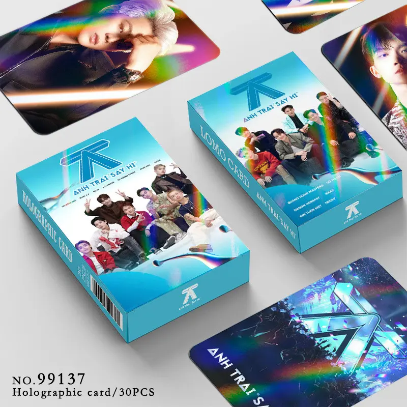 Thẻ LOMO Anh Trai Say Hi, Holográfic, 92 Miếng, Miếng Dán Ảnh Thẻ, Ảnh Anh Trai Say Hi