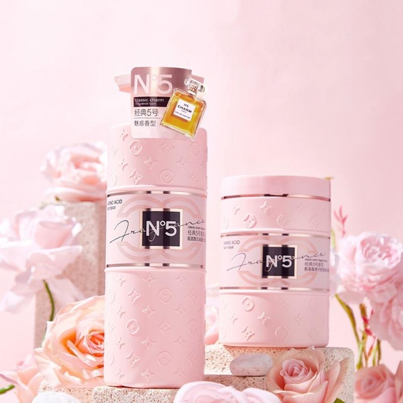  ￼Combo Dầu Gội Dầu Xả Tóc N5 Hương Nước Hoa Làm Mượt Tóc Phục Hồi Tóc Hư Tổn 