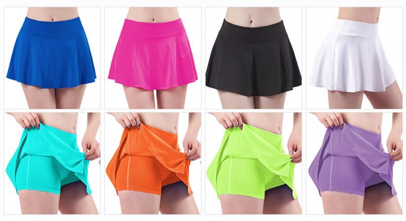 Product Introduction of Fake Two-Piece Nude Feel Yoga Culottes Women's Summer Quick-Drying Running Fitness Tennis Skirt Training Sports Short Pants 21
