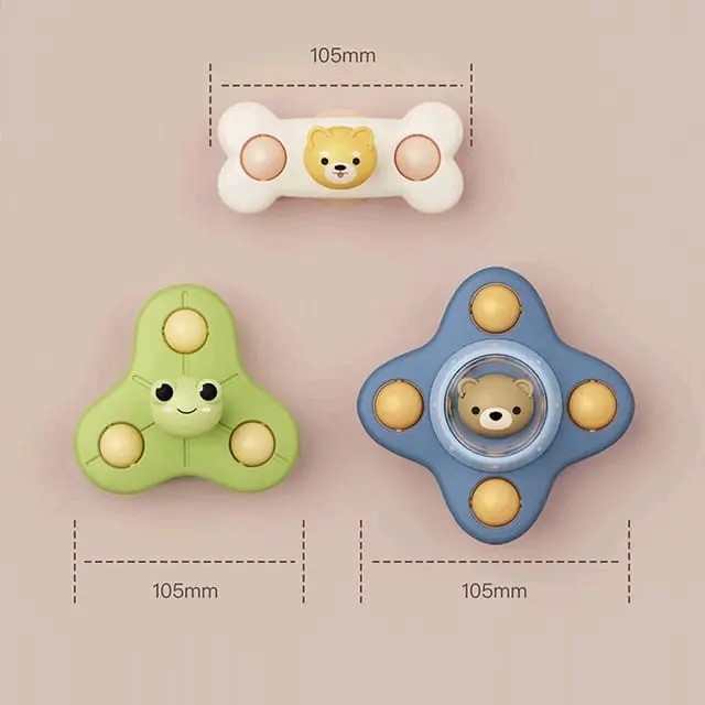 Mainan Edukasi Fidget Spinner Anak Mainan Mandi Putar Genggam Rattle Sensor Motorik 8