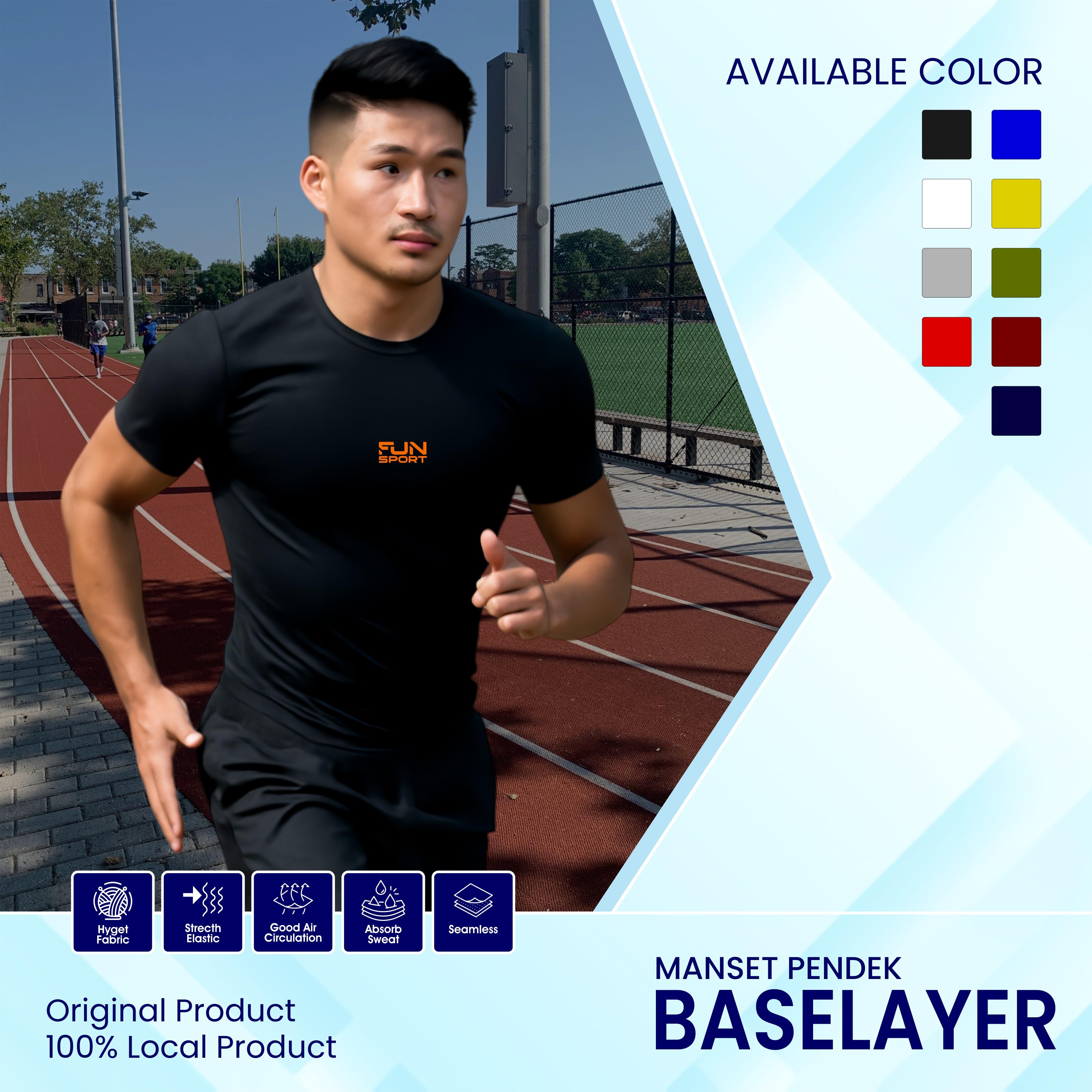 Baju Kaos Base Layer Gunung & Pendaki Lengan Pendek untuk Pria Wanita Cowok Cewe Gym & Olahraga Sport Baju Kaos Base Layer Gunung & Pendaki Lengan Pendek untuk Pria Wanita Cowok Cewe Gym & Olahraga Sport