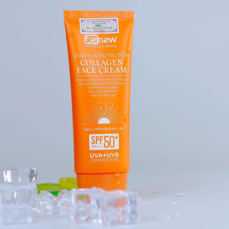 Kem chống nắng cho da khô Benew Daily Sun Protection Collagen Face Cream 70ml Skincare Whitening 4