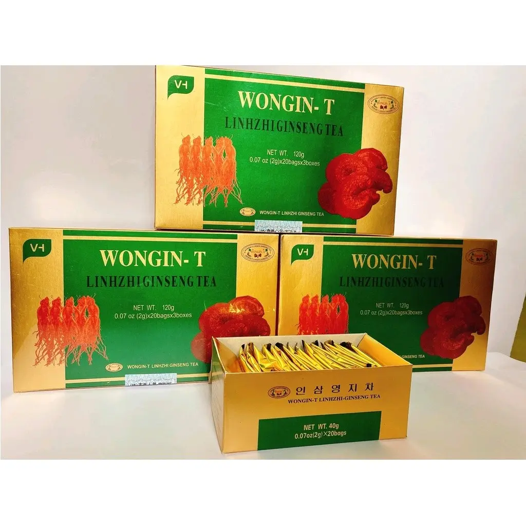 Trá Linh Chi Sâm Wongin-T hộp 60 gói (60 gói × 2g )