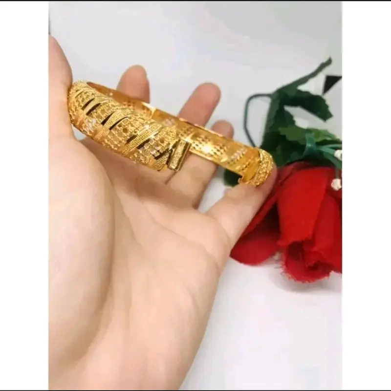 GELANG TANGAN KERONCONG DEWASA tidak titanium steel doa zir-con rose gold 6cm 1