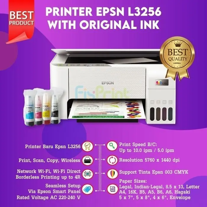 Epson EcoTank L3256 WiFi All-In-One Ink Tank Printer (Print-Scan-Copy) 0