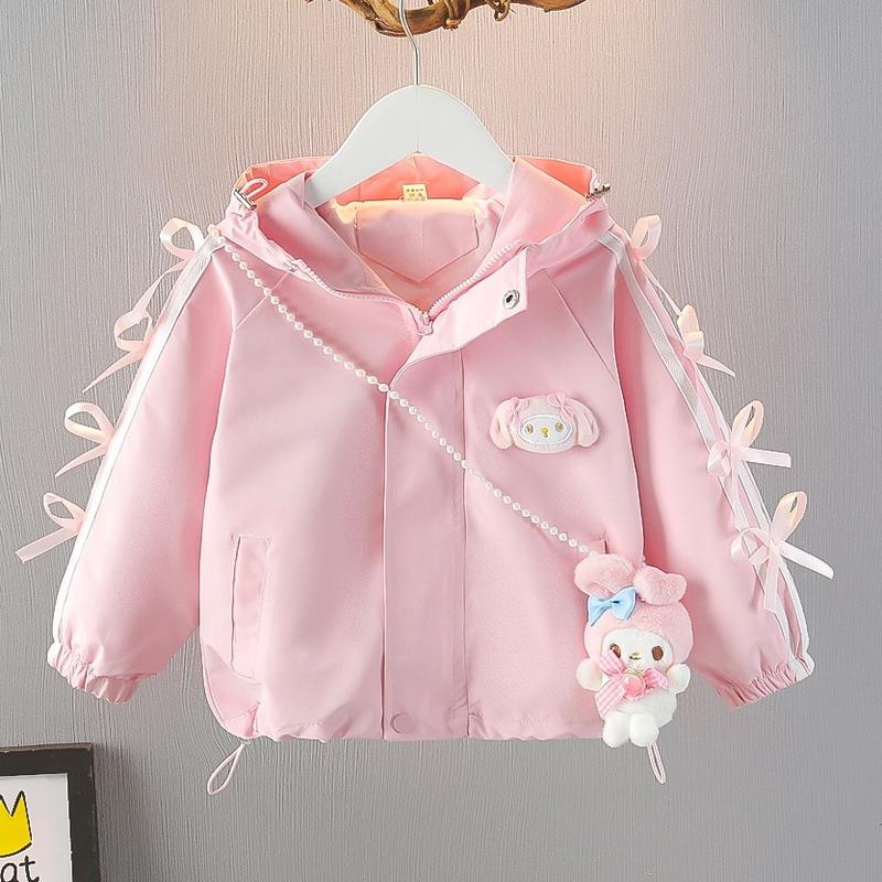  Áo Khoác Gió Bé Gái Có Mũ   Không Kèm Túi Đeo   Áo Khoác Gió Tráng Bạc   Size 6kg- 45kg   Lót Gió 2 Lớp In Hình Hoạt Hình Đẹp H023 Cho Bé 
