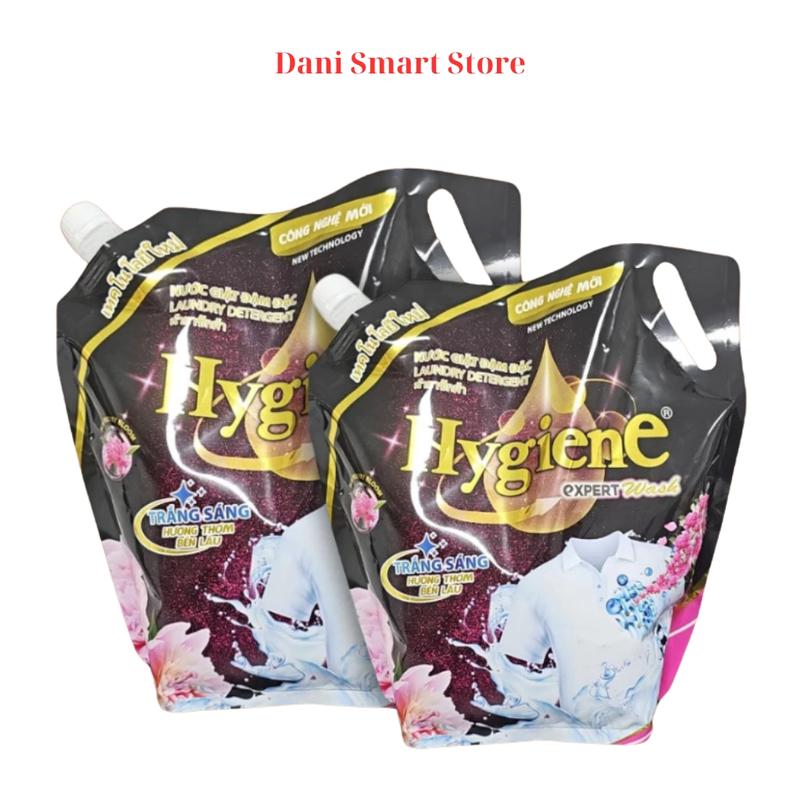 (Trợ giá) Combo 2 Túi Nước Giặt Hygiene Sacom Việt Nam 1.8L - Công nghệ Thái Lan - Hương Nước Hoa Dịu Nhẹ - An Toàn Cho Da - Lưu Hương 48 Tiếng - Làm Sạch 3