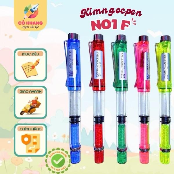 Bút máy Kimngocpens No1F (KHÔNG KÈM MỰC) bút ngòi lá tre bút máy luyện chữ đẹp nét thanh nét đậm viết calligraphy bút mực bút cho học sinh