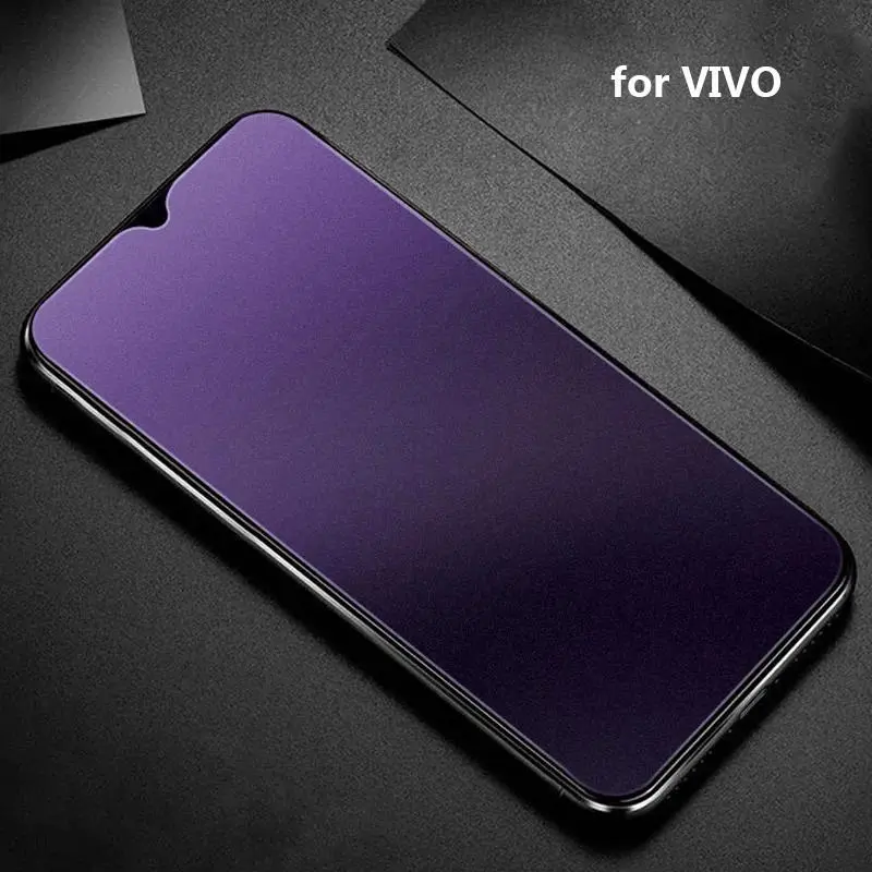 Matte Frosted Anti Blue Light Tempered Glass For Vivo Y200 Y100 Y78 Y77 Y76s Y73 Y72 Y52 Y51 Y50 Y38 Y36 Y35 Y33 Y31 Y30 Y28 Y27 Y22s Y21 Y20s Y19 Y18 Y17s Y16 Y15s Y15c Y15a Y12 Y11 Y1s Y03 Y02 Y01