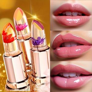 3pcs Gold Foil Petal Temperature-sensitive Color-changing Lip Balm or Lipstick 3 Colors for Makeup Long-lasting Moisturizing Not Easily Fading Cosmetic Glossy Moisturizer waterproof matte taupe gradient chocolate gloss magic pink jelly red candy trend