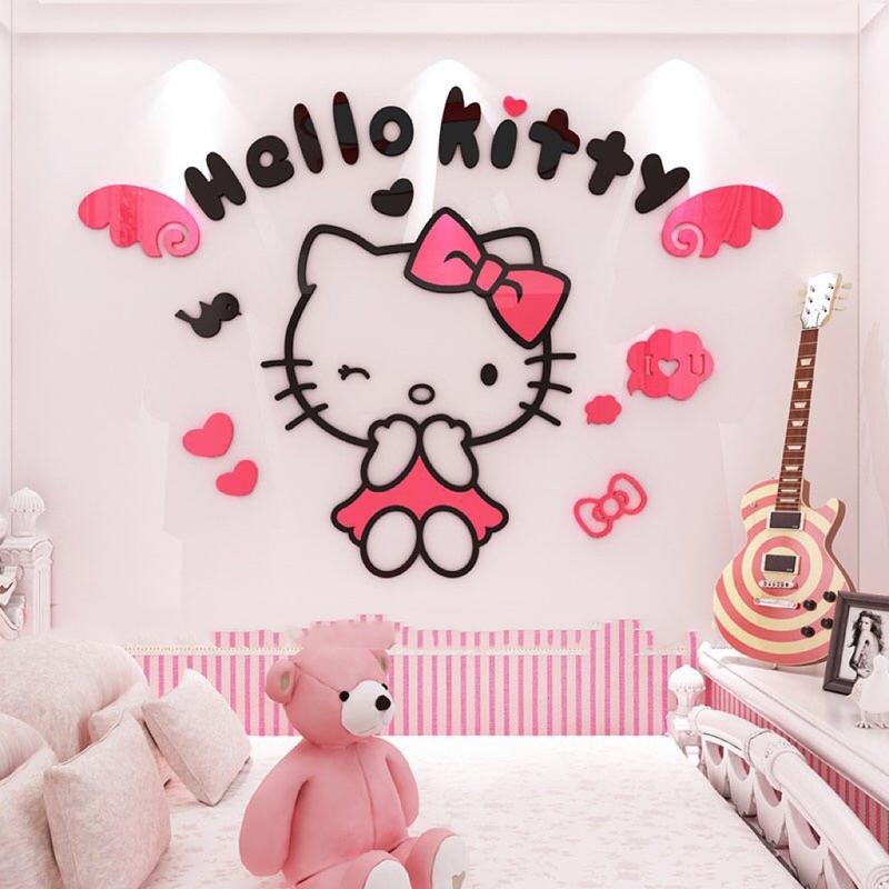 Tranh dán nổi mica dán tường kity cánh tiên trang trí phòng ngủ cho bé Decor Trang Trí Nhà