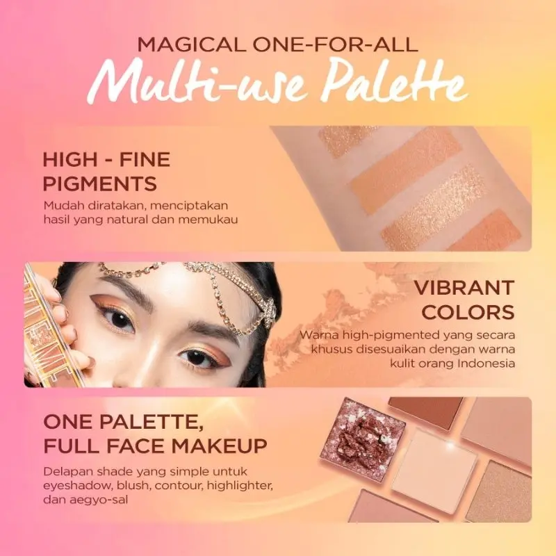 [NEW] DAZZLE ME The World Traveler Eyeshadow Palette | BPOM 8 warna Natural Matte Satin Glitter High Pigment Long Lasting Smooth 2